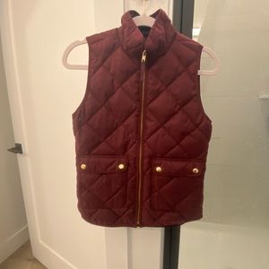 Maroon J Crew Vest. Size XXS.